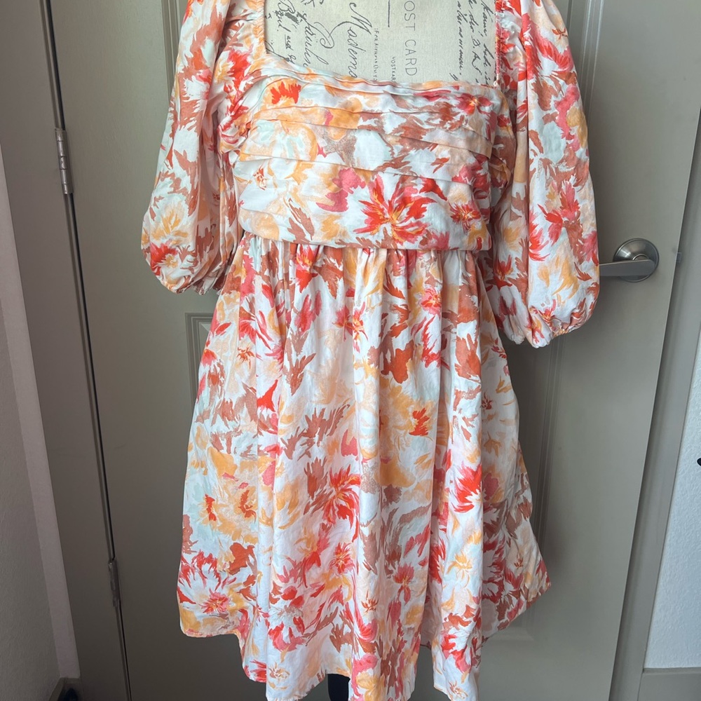 Abercrombie & Fitch Pink and Orange Floral Sundress - Picture 2 of 9